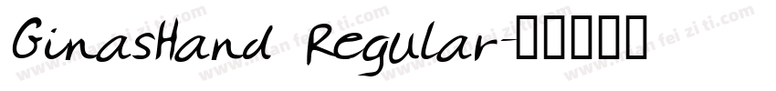 GinasHand Regular字体转换